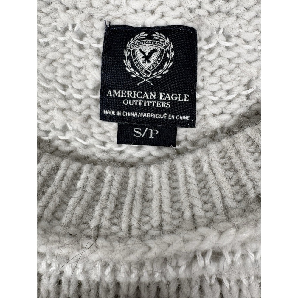 American Eagle Outfitters Sweater Women S/P Beige Long Sleeve Pullover Vintage - Picture 10 of 10